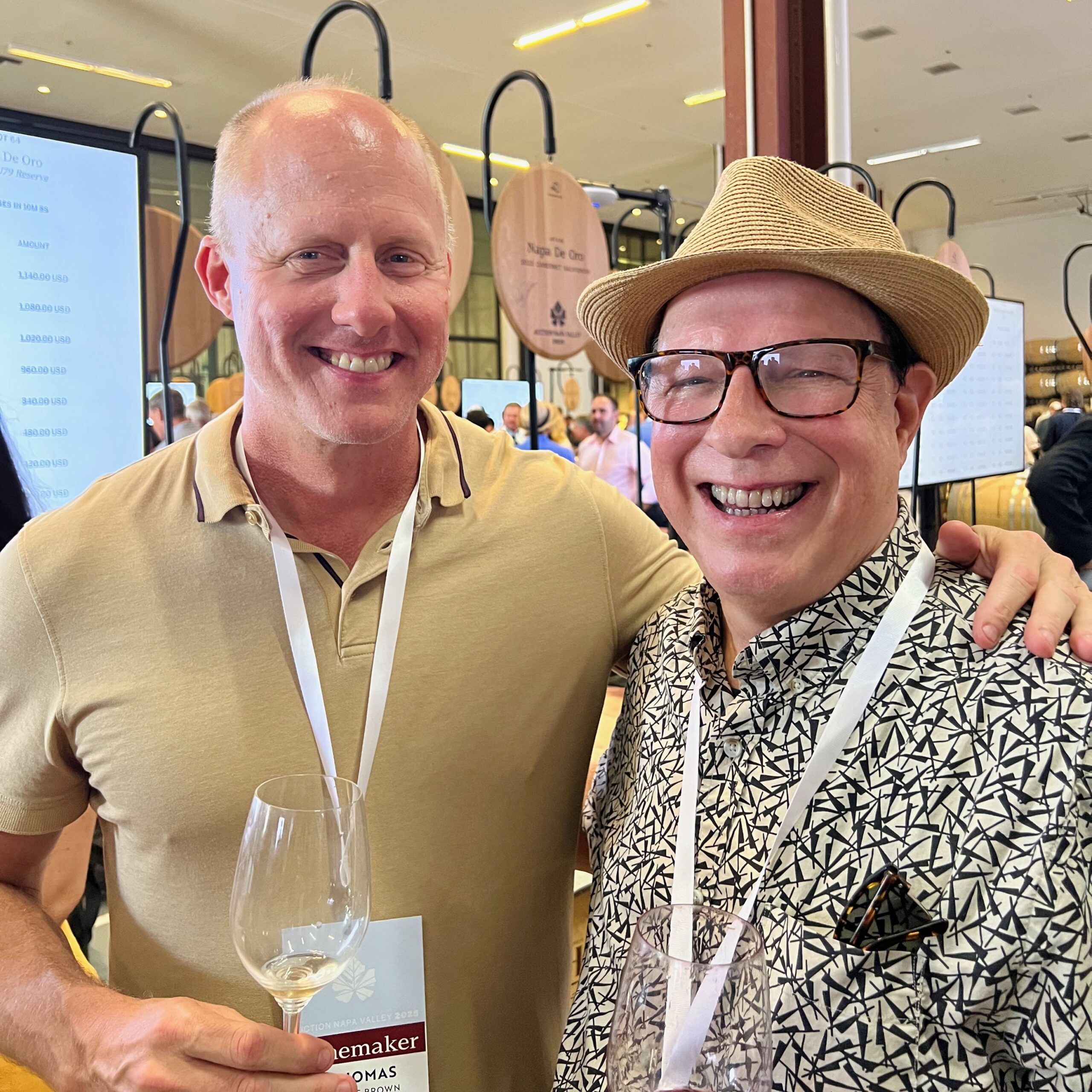 Photo of winemaker Thomas Rivers Brown and Daniel Mangin.